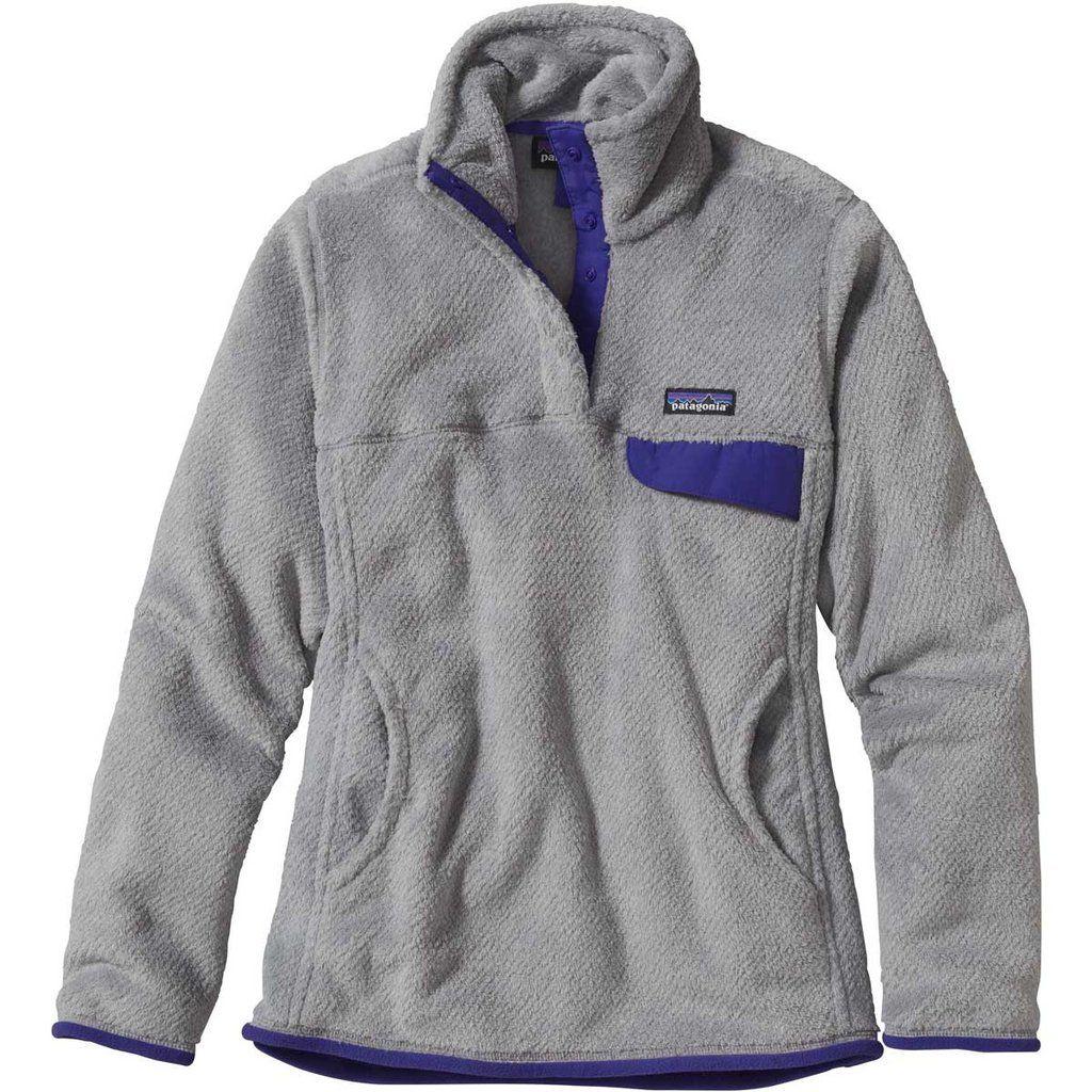 Grey Patagonia Logo - Patagonia Women's Tailored Grey Harvest Moon Blue Re Tool Snap T Fleec