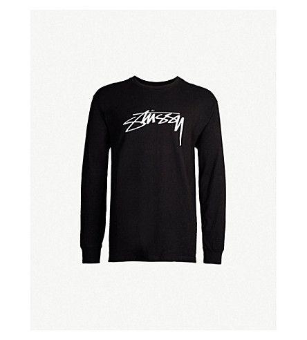 New Stussy Logo - STUSSY Print Cotton Jersey T Shirt