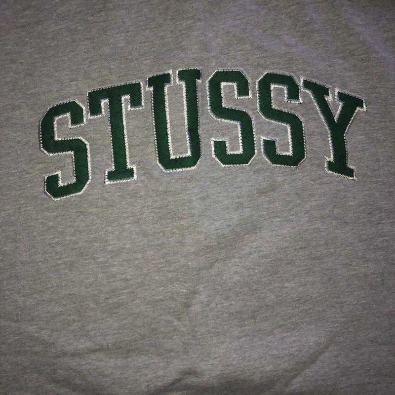 New Stussy Logo - stussy sweatshirt grey size xxl - Vinted