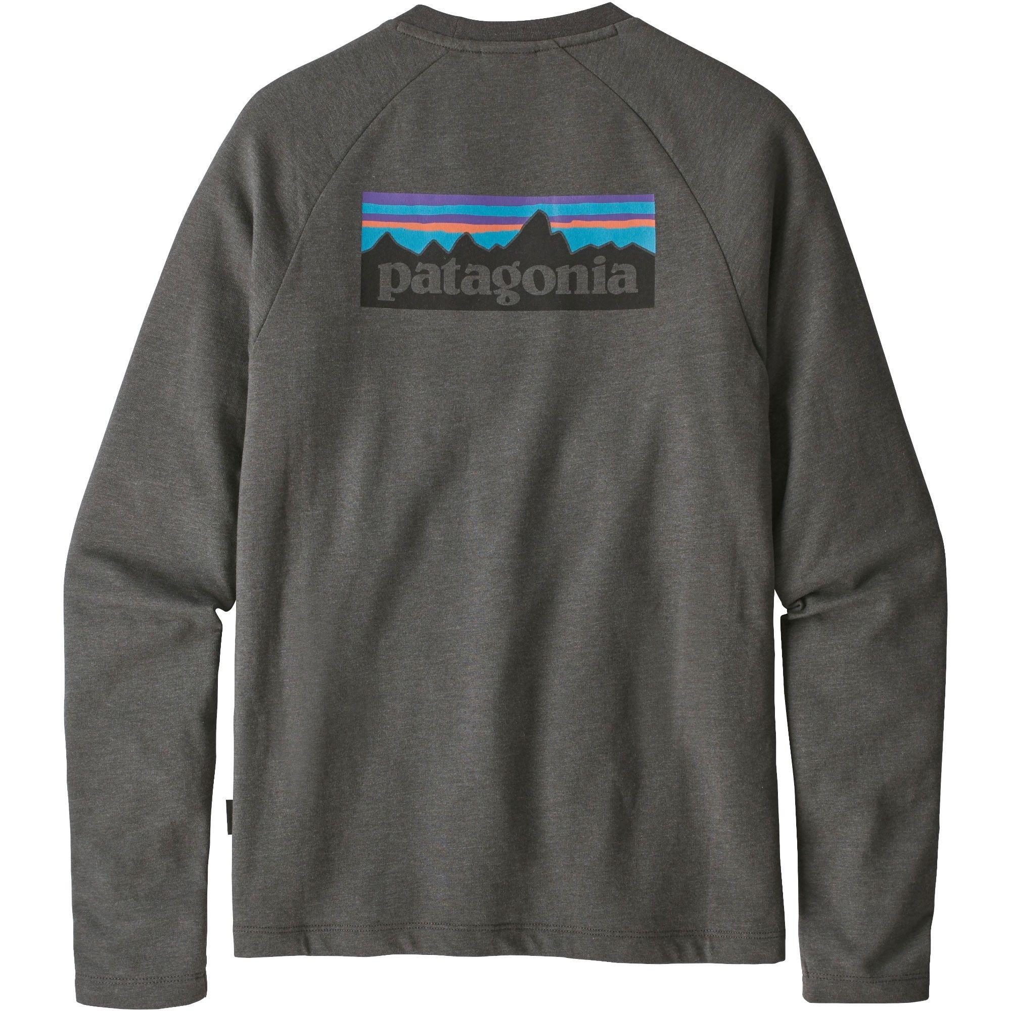 Grey Patagonia Logo - Patagonia P 6 Logo Lightweight Crew Sweatshirt. Outside.co.uk