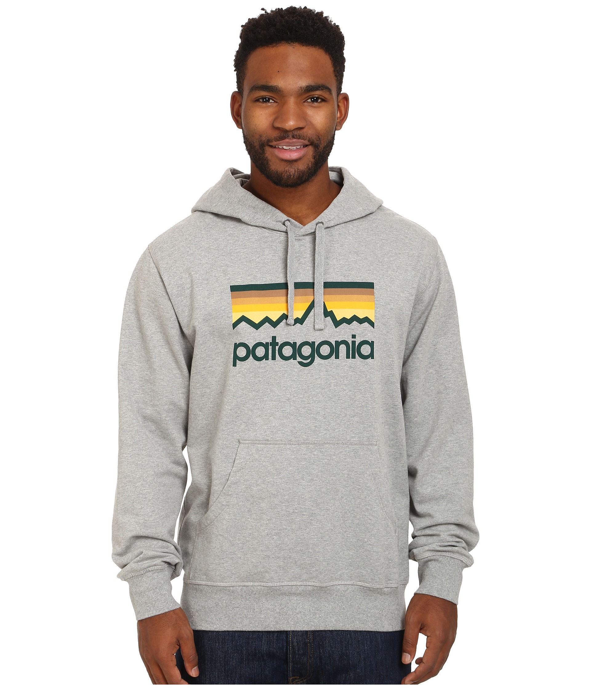 Grey Patagonia Logo - Lyst - Patagonia Line Logo Midweight P/o Hooded Sweatshirt in Gray ...