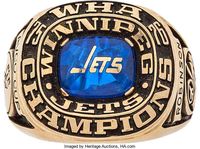 Winnipeg Jets WHA Logo - 1975 76 Winnipeg Jets WHA Avco Cup Championship Ring. Hockey