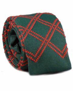 Orange Green Red Stripe Logo - New Luxury Mens Green Red Striped Woven Tie Christmas Colours | eBay
