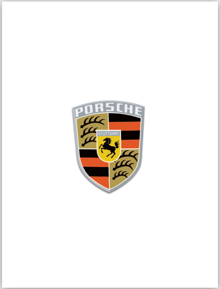 Vintage Porsche Logo - The Air Factor Shop Early Porsche Crest Logo Vintage 550 Spyder Car