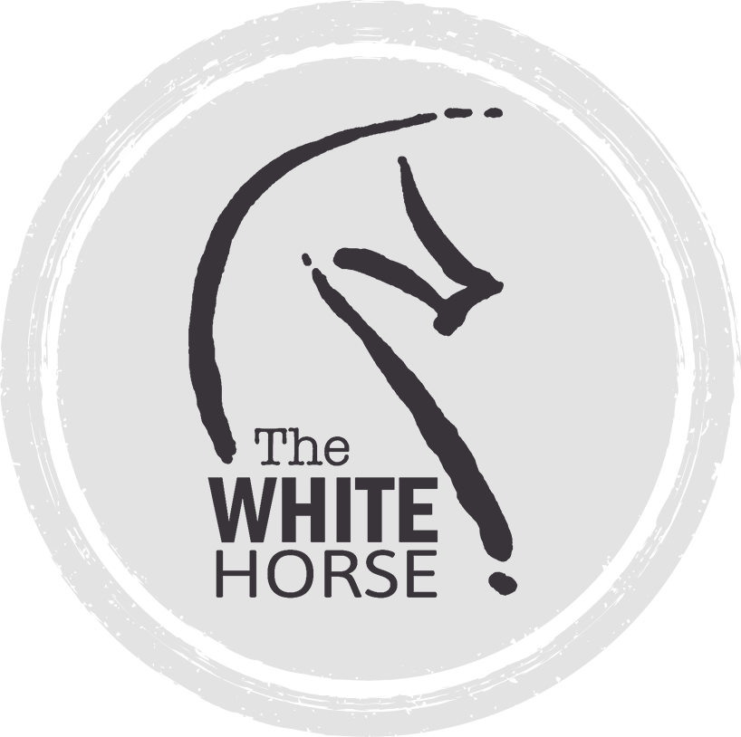 Black and White Horse Circle Logo - The White Horse