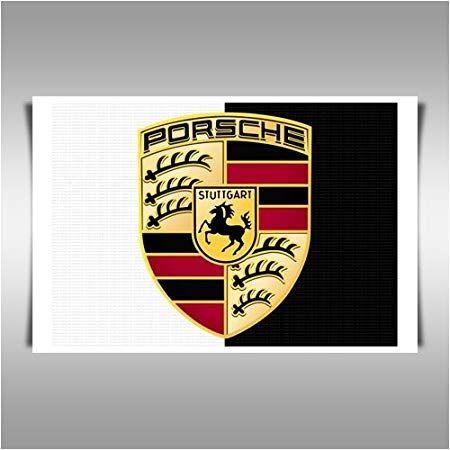 Vintage Porsche Logo - VINTAGE PORSCHE LOGO A1 CANVAS ART PRINT POSTER: Amazon.co.uk ...