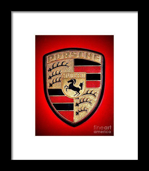 Vintage Porsche Logo - Old Porsche Badge Framed Print by Olivier Le Queinec