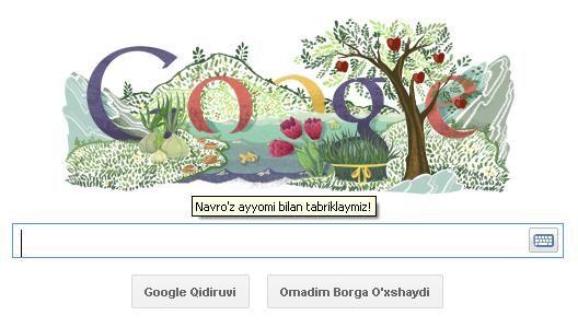 Pretty Google Logo - From Google: Navro'z ayyomi bilan tabriklaymiz! Doodle