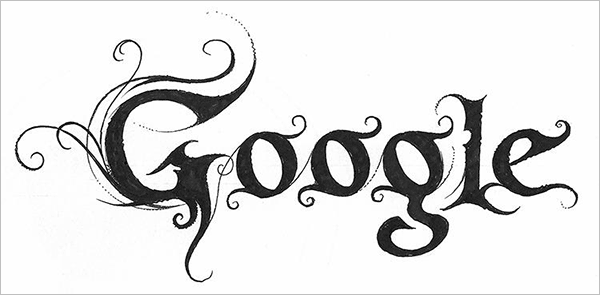 Pretty Google Logo - Famous Company Logos in Black Metal Typography