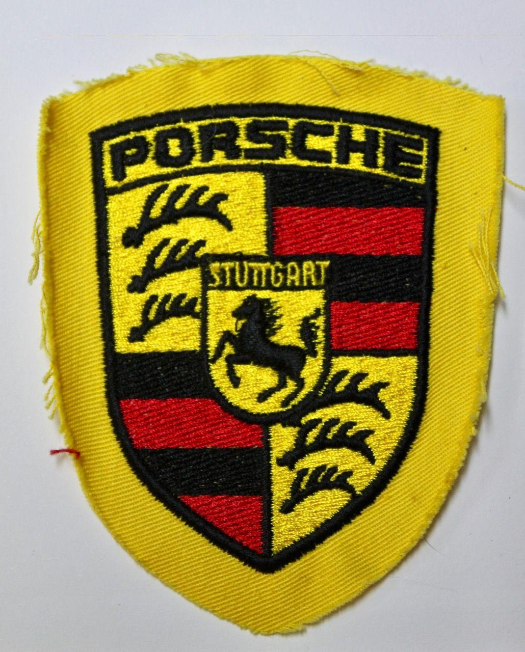 Vintage Porsche Logo - Vintage Porsche patch - yellow background | Vintage Cars