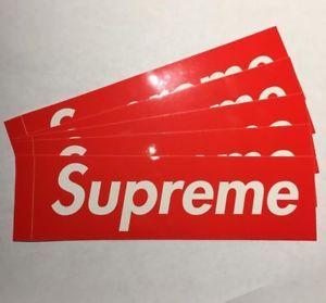 Supreme Red Logo - SUPREME Box Logo Sticker 100% Genuine Authentic Supreme Red Sticker ...