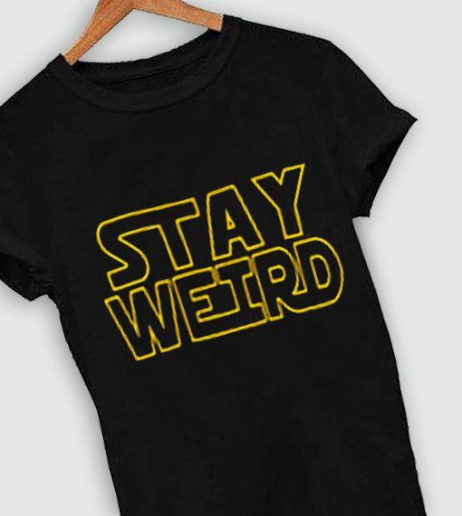 Get Weird Logo - Unisex Premium Stay Weird Logo T shirt Design Clothfusion