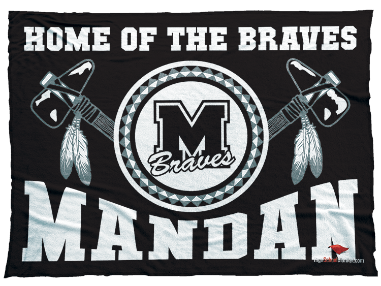 Mandan Braves Logo - Mandan - GroupRateIt Blankets
