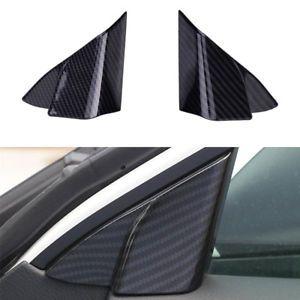 Toyota Triangle Logo - 2pcs Carbon Fiber ABS Interior Front Triangle Frame Cover for Toyota ...