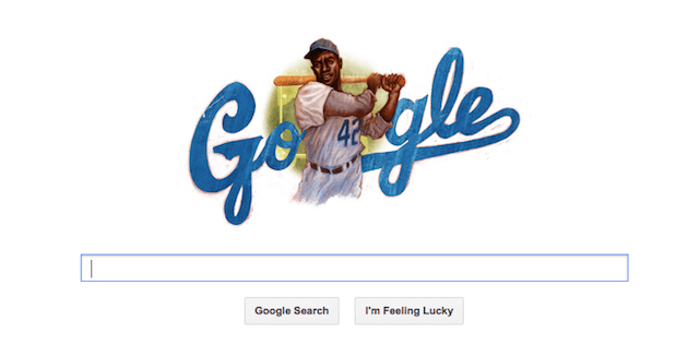 Pretty Google Logo - Google doodle' celebrates Jackie Robinson - CBSSports.com