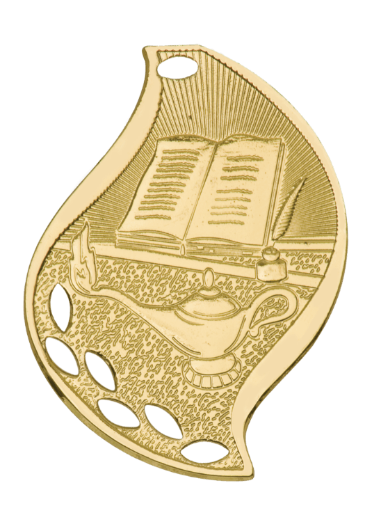 Lamp of Knowledge Logo - LAMP OF KNOWLEDGE ACADEMIC FLAME MEDAL | Capitol Medals