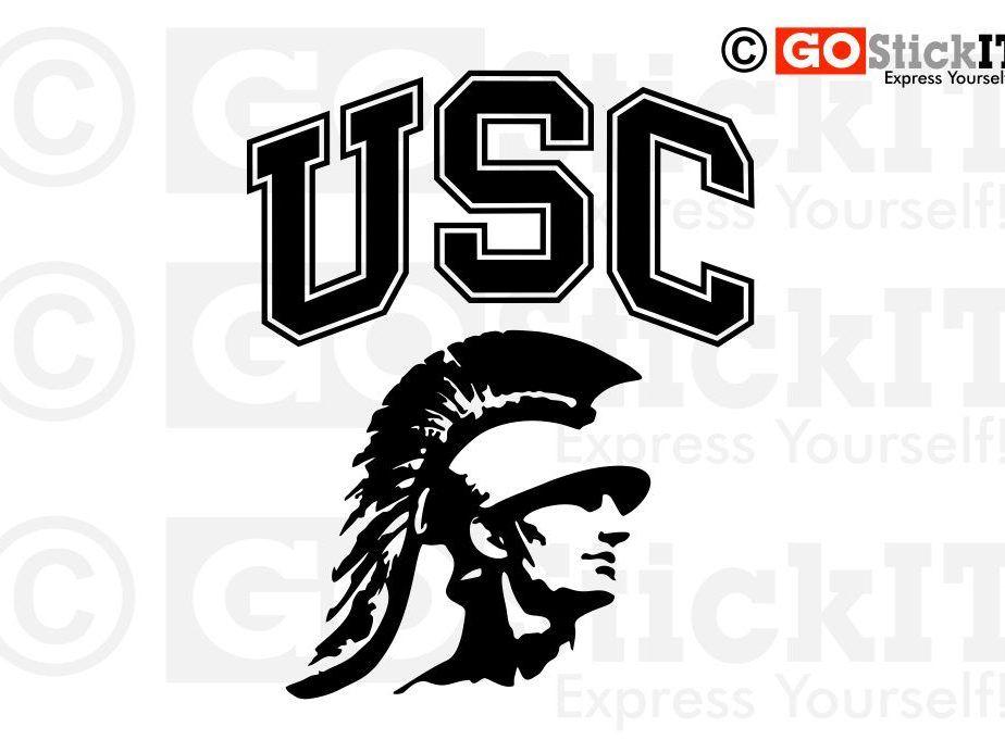 Black and White USC Logo - USC Tojan Tommy Head Wall Art | BestVinylWallArt