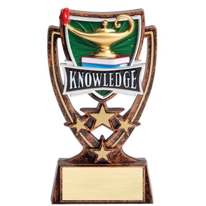 Lamp of Knowledge Logo - 6 Inch Gold Antique Resin Star Lamp of Knowledge Trophy