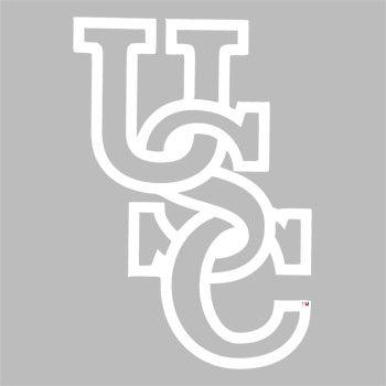 Black and White USC Logo - South Carolina Gamecocks USC Small Decal - White