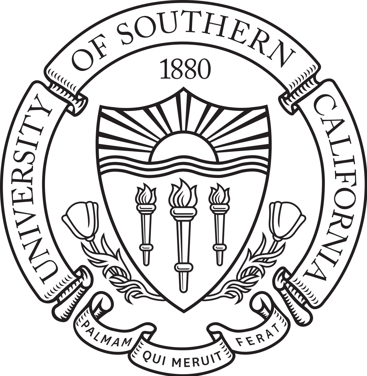 Black and White USC Logo - University of Southern California