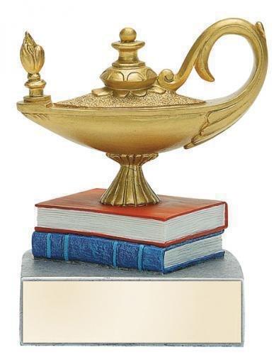 Lamp of Knowledge Logo - Student Achievement Trophies