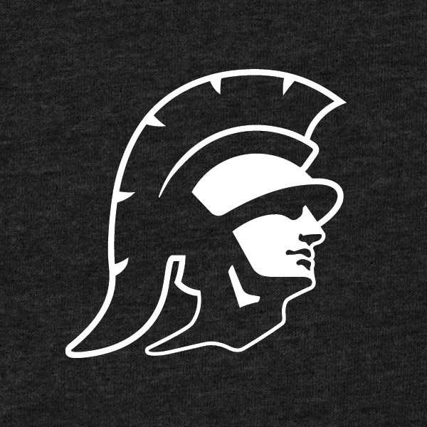 Black and White USC Logo - USC White Trojan Mascot LG Cases | Colleges