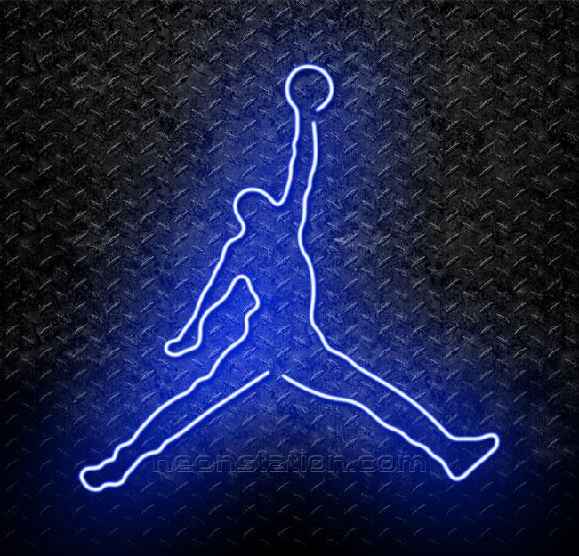Blue Jumpman Logo - Buy NBA Michael Jordan Jumpman Logo Neon Sign Online // Neonstation