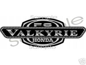 Grey Honda Logo - Honda Valkyrie F6 Decals Black & Grey Looking Vinyl Sticker