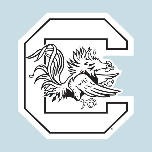 Black and White USC Logo - USC South Carolina Gamecocks Large White Logo Decal | eBay