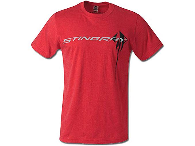 Stingray Clothing Logo - Corvette C7 Stingray Chest Logo T Shirt Red: Clothing