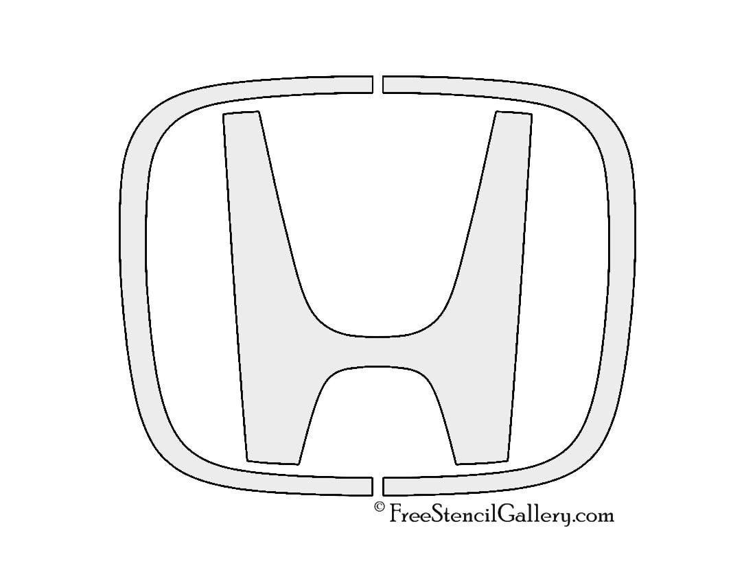 Grey Honda Logo - Honda Logo Stencil. Free Stencil Gallery