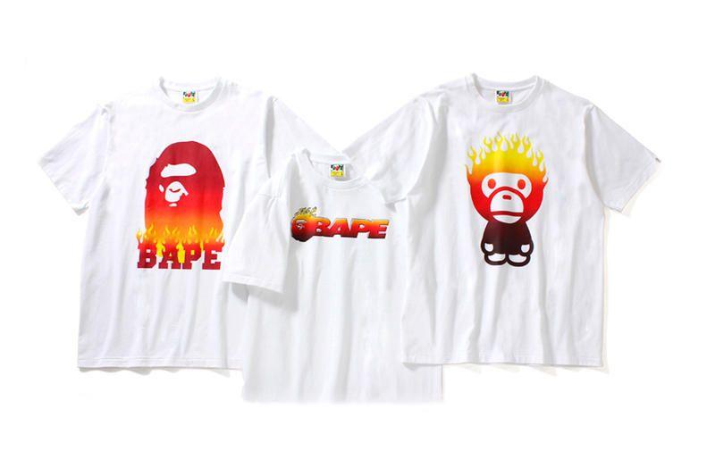 Hypebeast Flame Logo - BAPE Releases Flame Tee Collection for 2017 Spring/Summer | HYPEBEAST