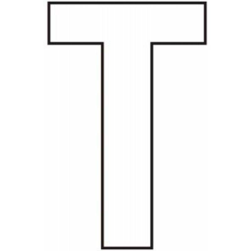 White Letter T Logo - Initial Monogram Self Adhesive Self Adhesive Vinyl Letters Vinyl