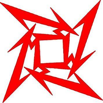 Metallica Red Logo - Amazon.com: All About Families METALLICA STAR LOGO ~ Reflective Red ...