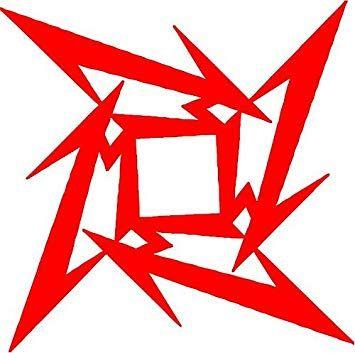 Red RV Logo - All About Families METALLICA STAR LOGO Reflective Red