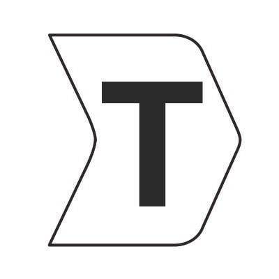 White Letter T Logo - SIZE AA MARKER BLACK ON WHITE LETTER T