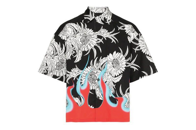 Hypebeast Flame Logo - Prada Poplin Dahlia Flame/Flowers Shirt Giveaway | HYPEBEAST