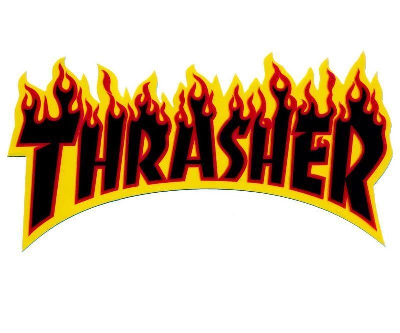 Hypebeast Flame Logo - THRASHER magazine title logo. 哈哈哈哈. Thrasher, Stickers, Logos