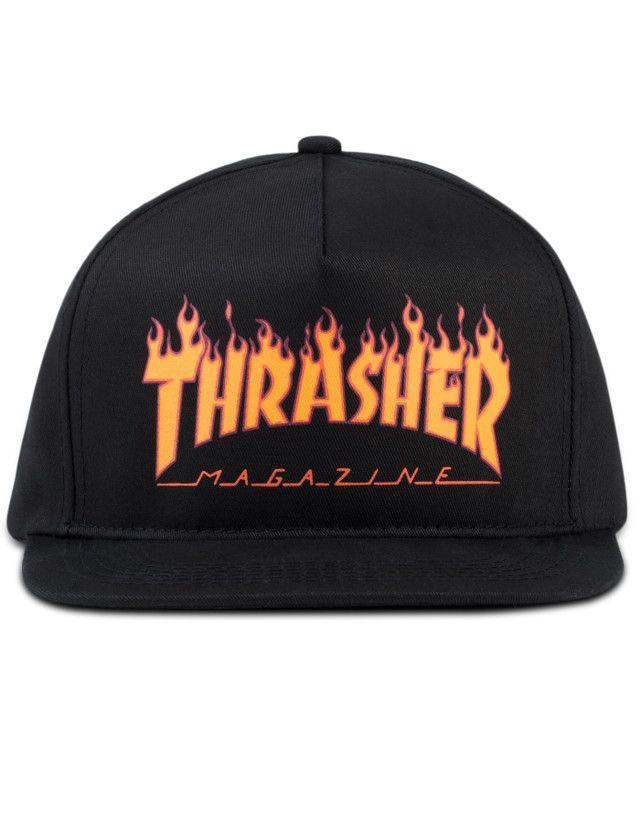 Hypebeast Flame Logo - Thrasher - Flame Logo Structured Snapback | HBX