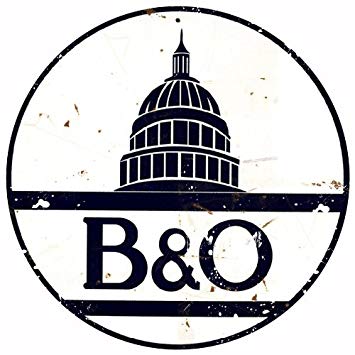 Vintage Railroad Logo - B&O Railroad Logo Herald Sign Tin Vintage Style Railroad