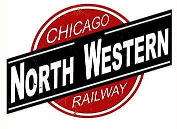 Vintage Railroad Logo - Amazon.com: Chicago Northwestern Logo Herald Sign Tin Vintage Style ...