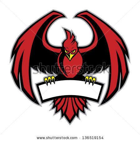 Black and Red Cardinals Bird Logo - Red bird Logos