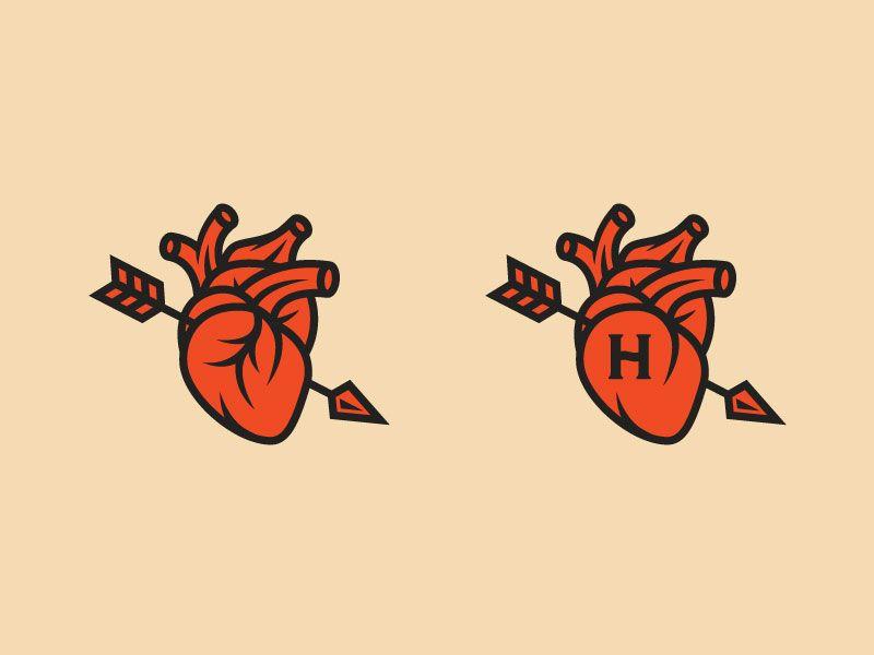 Yellow Heart Company Logo - Hustle & Heart Company logo by Zac Jacobson | Dribbble | Dribbble