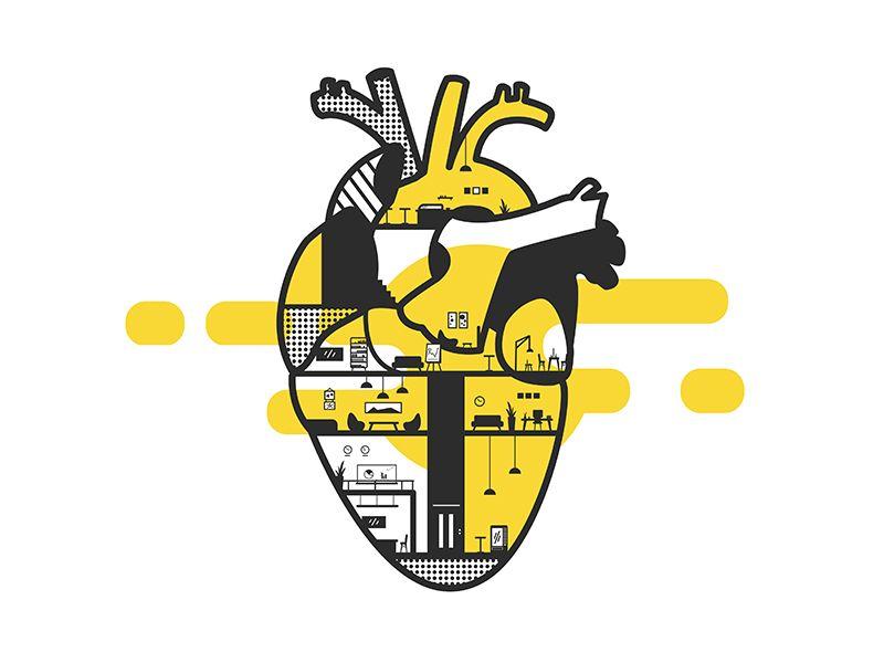 Yellow Heart Company Logo - Heart Company