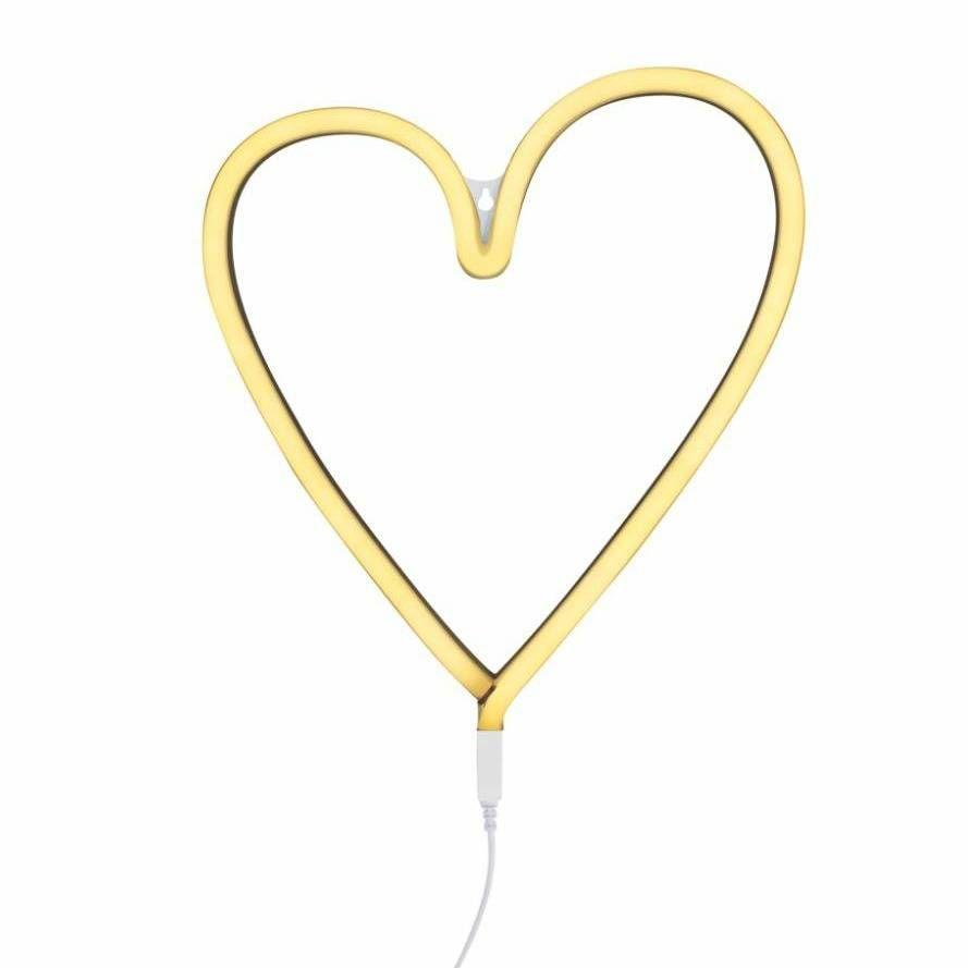 Yellow Heart Company Logo - A Little Lovely Company Lamp neon yellow heart 29x30cm