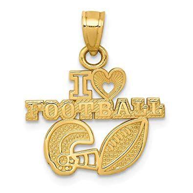 Yellow Heart Company Logo - Black Bow Jewellery Company : 14k Yellow Gold Small I Heart Football