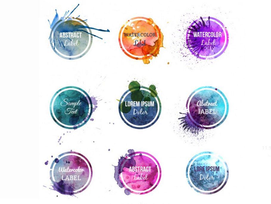 Blog Circle Logo - Free Watercolors: Backgrounds, Patterns, Objects, Logos | GraphicMama