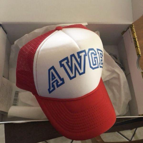 Vlone Hat Logo - AWGE trucker hat supreme box logo bape palace vlone offwhite gosha ...