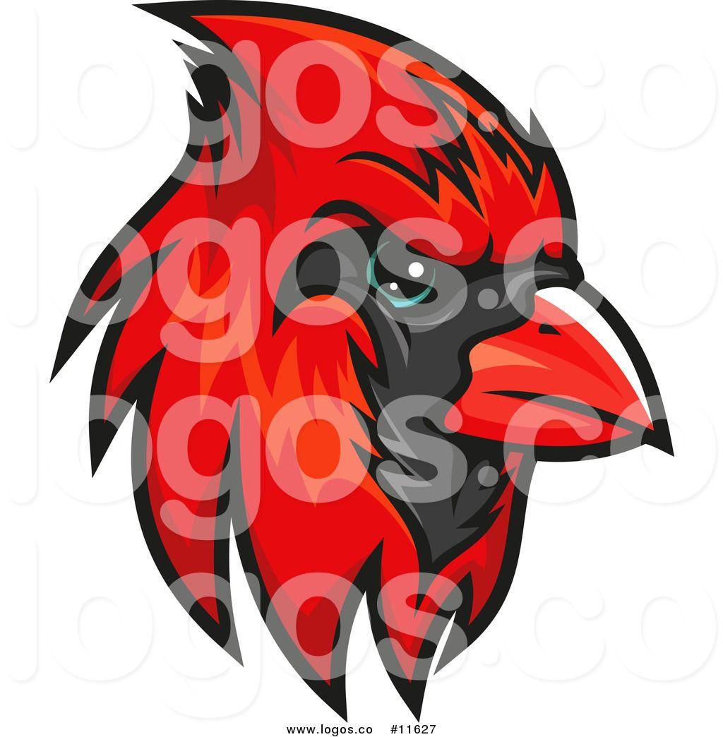 Black and Red Cardinals Logo - Red bird Logos