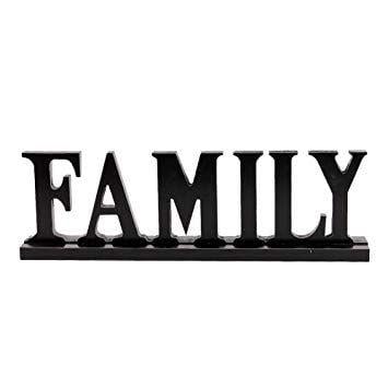 Black Family Logo - Black Family Sign Tabletop Decor, Distressed Wooden